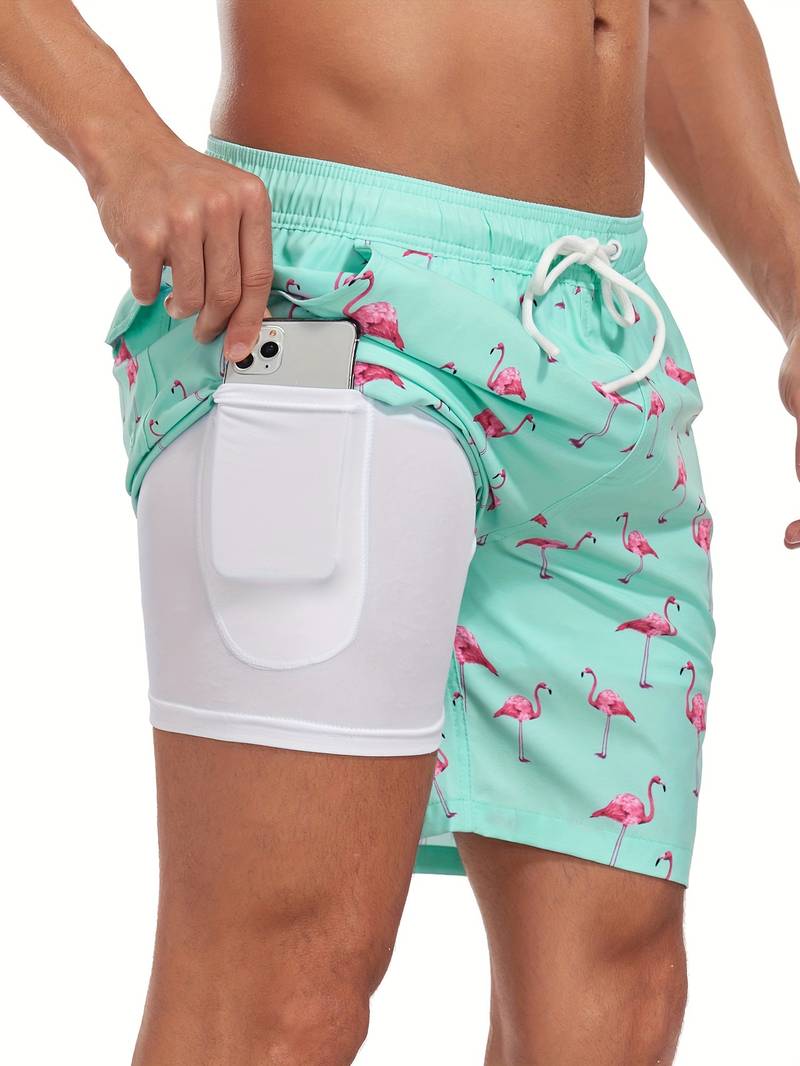 Lawrencius | Herren Strandshorts mit Innenshorts