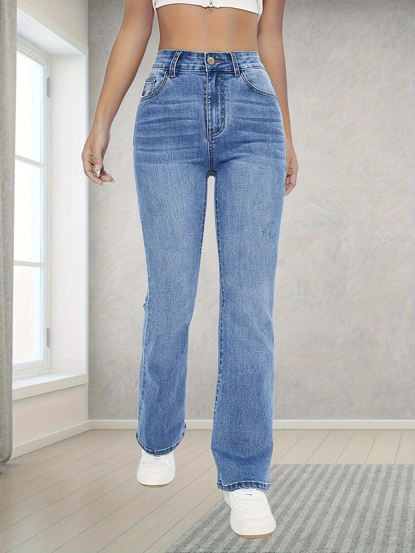 Selena - Bootcut-Jeans Sommer Trend Hellblau