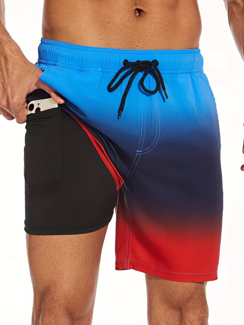 Lawrencius | Herren Strandshorts mit Innenshorts