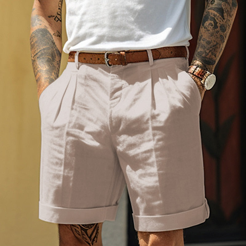 Pepe - Herren Shorts Leinen Baumwolle Sommer Essential