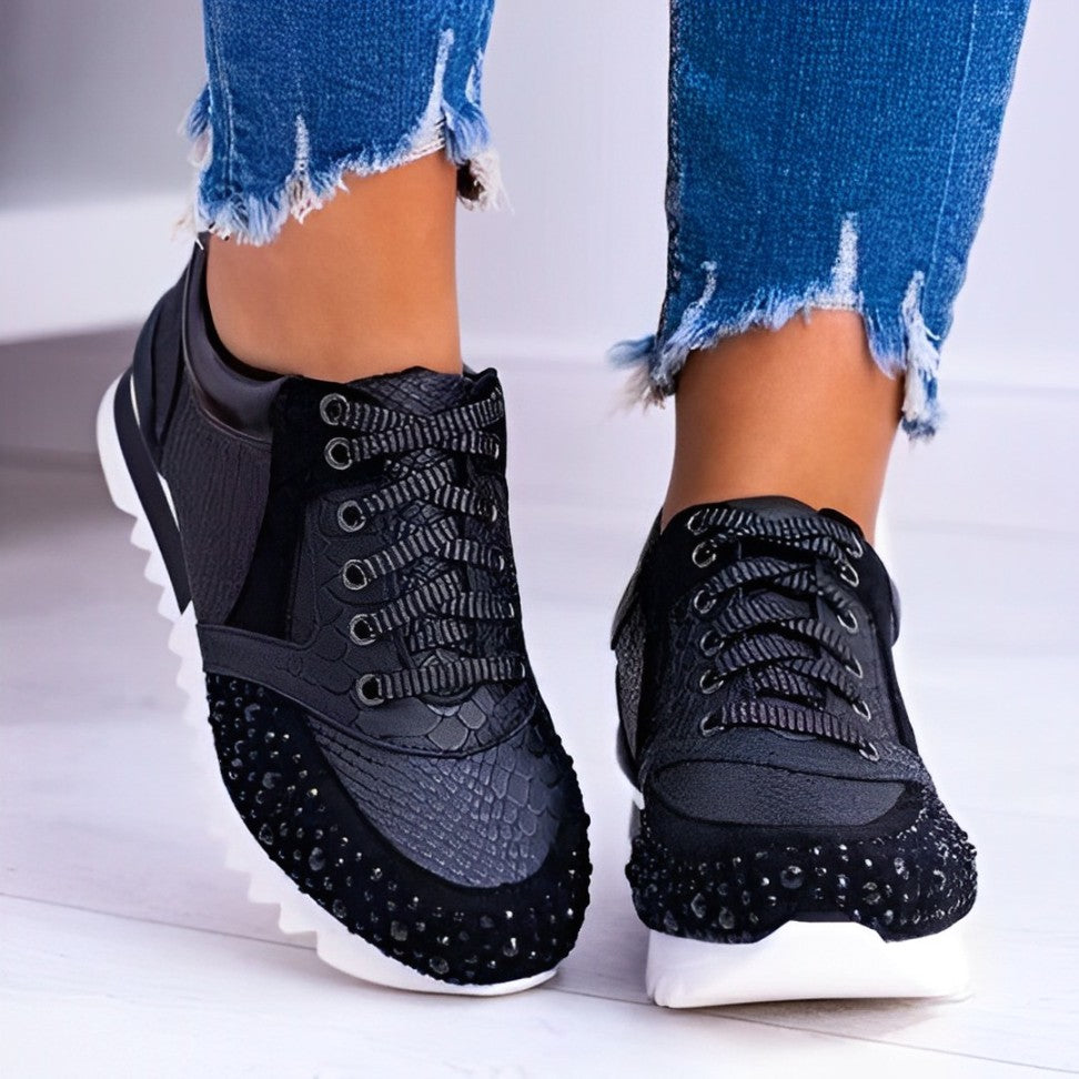 Cherise - Vulkanisierte Laufsportschuhe mit Strass