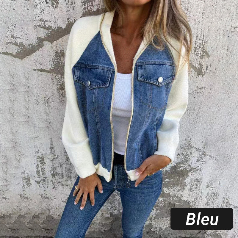 Sommerschlussverkauf Neue Produkte 54 % Rabatt🍃🔥Neue modische kreative Denim-Spleißjacke für Damen