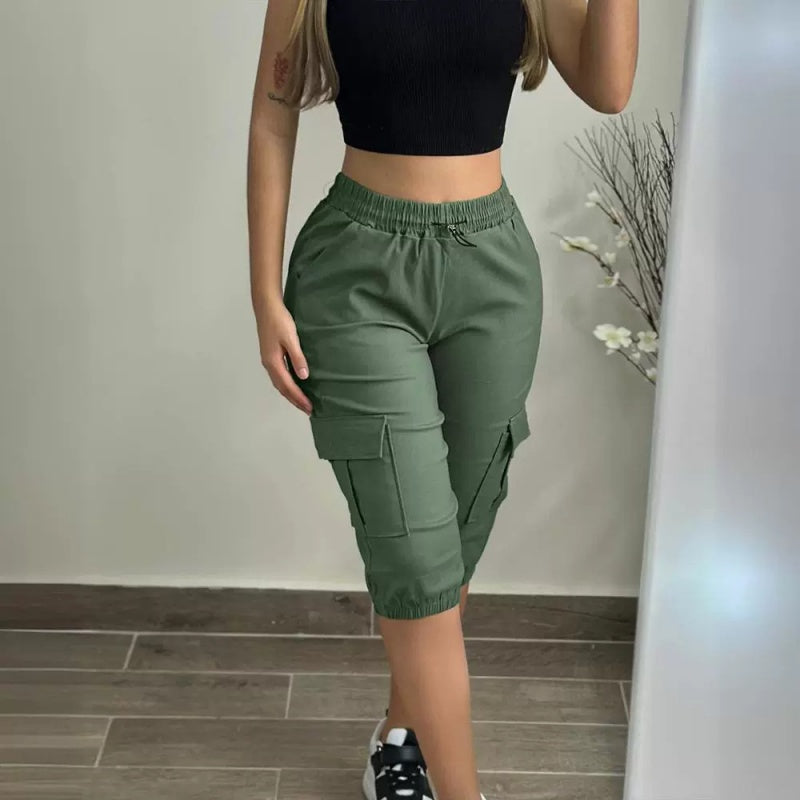 💕Pantaloni scurți skinny cu cordon rulat pentru femei