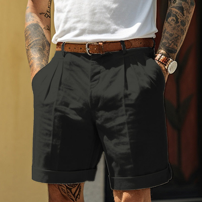 Pepe - Herren Shorts Leinen Baumwolle Sommer Essential