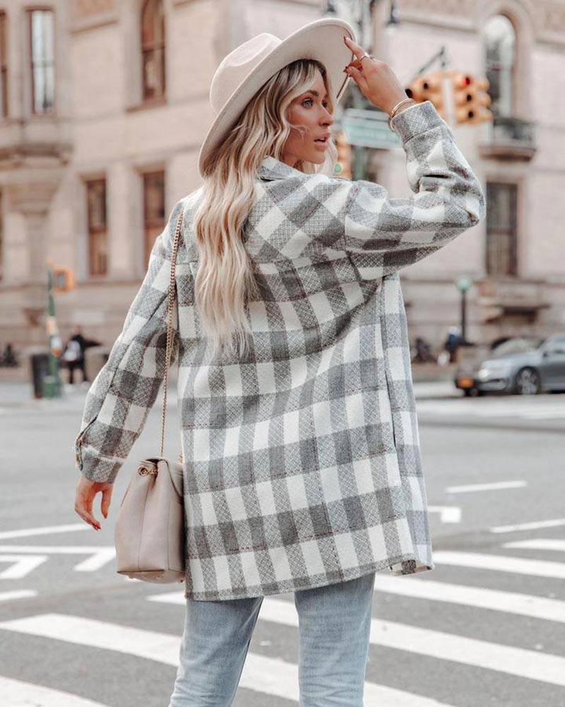 Weber Plaid Jacket | Bequemes übergroßes kariertes Überhemd für Frauen