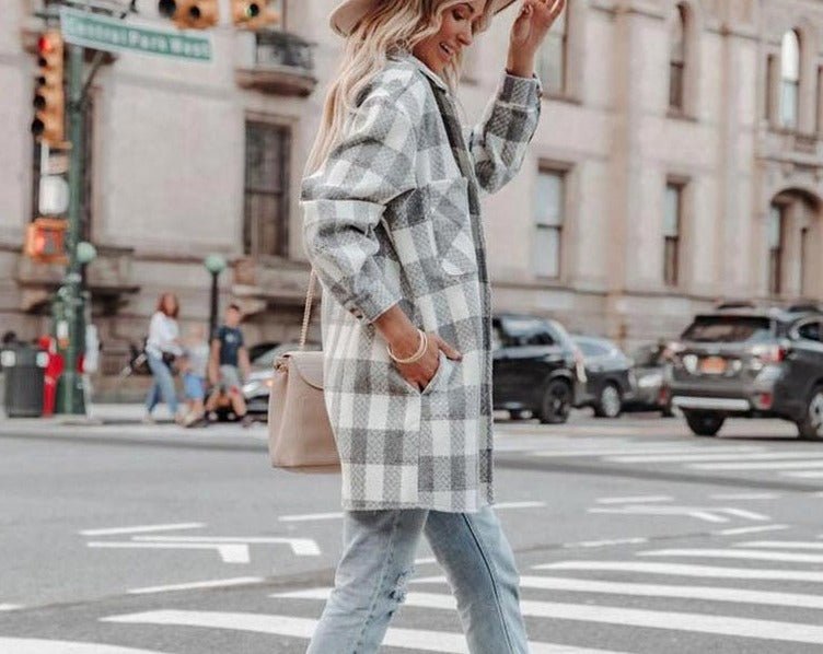 Weber Plaid Jacket | Bequemes übergroßes kariertes Überhemd für Frauen