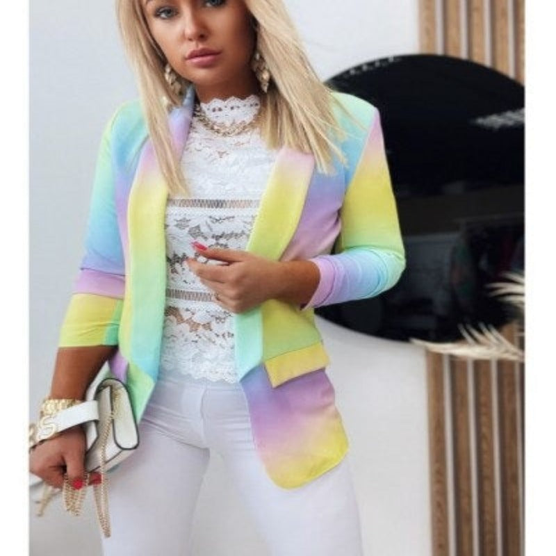 Thanea | Damen Langarm Tie Dye Blazer