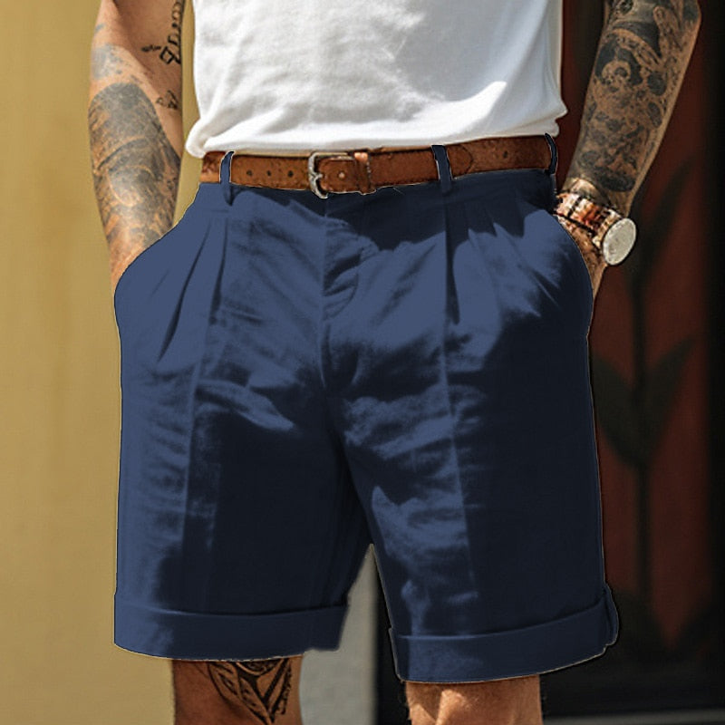 Pepe - Herren Shorts Leinen Baumwolle Sommer Essential