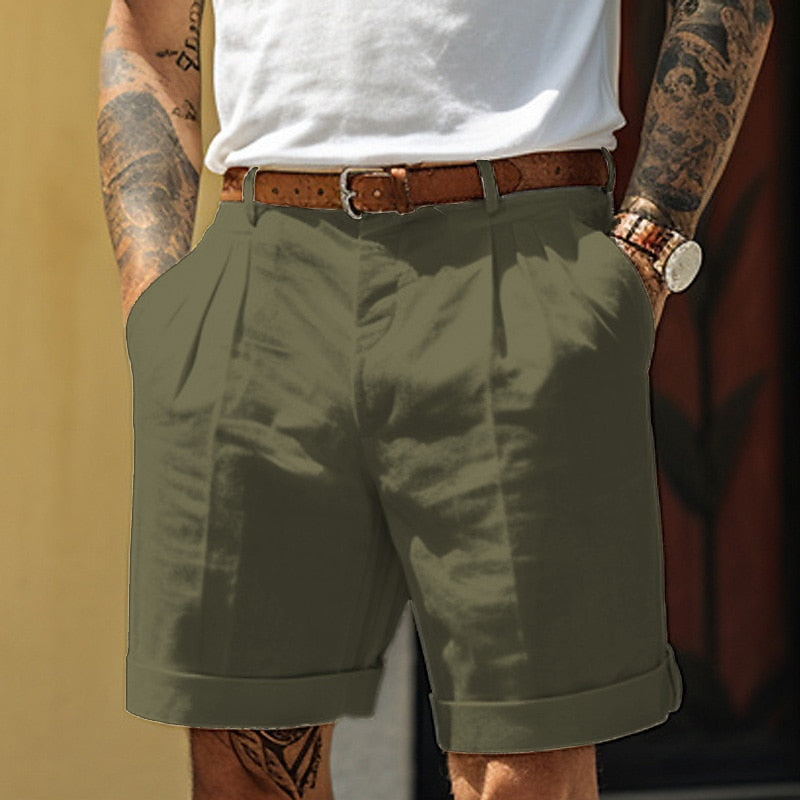 Pepe - Herren Shorts Leinen Baumwolle Sommer Essential